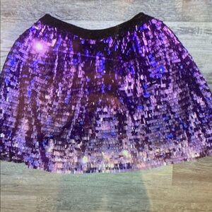 Purple Sequin Kids Skirt
